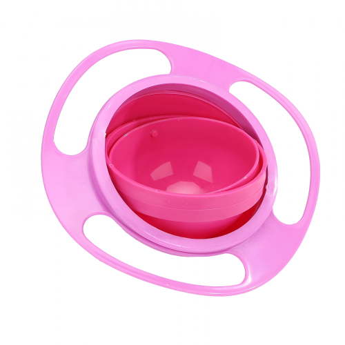 ACDANC 360 Degree Rotation Spill Resistant Gyro Bowl with Lid For Toddler Baby Kids Children