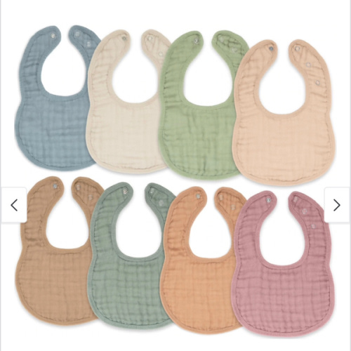 Muslin Cotton Baby Bibs Adjustable Size with Easy Snaps by Comfy Cubs