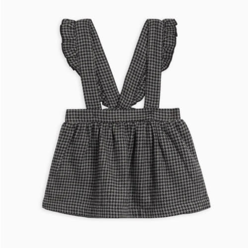 Ammie Flannel Skirt with Ruffle Suspenders