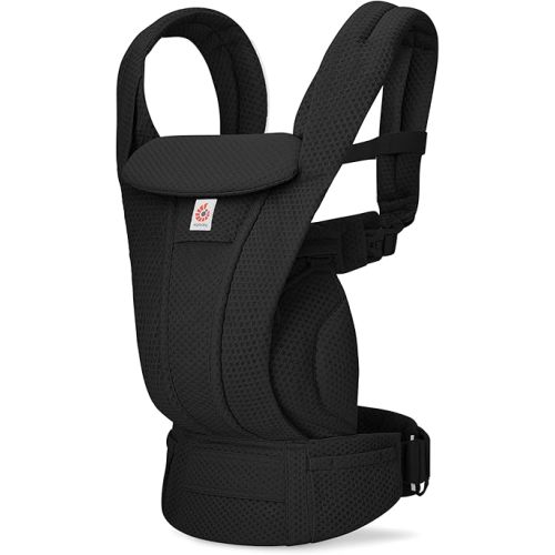 Ergobaby Omni Deluxe Baby Carrier for Newborn to Toddlers 0-48 Months (7-45 lbs) - 4-Position Breathable Mesh Baby Carrier with Ergonomic Support, Storage Pockets, and Sun Hood - Onyx Black