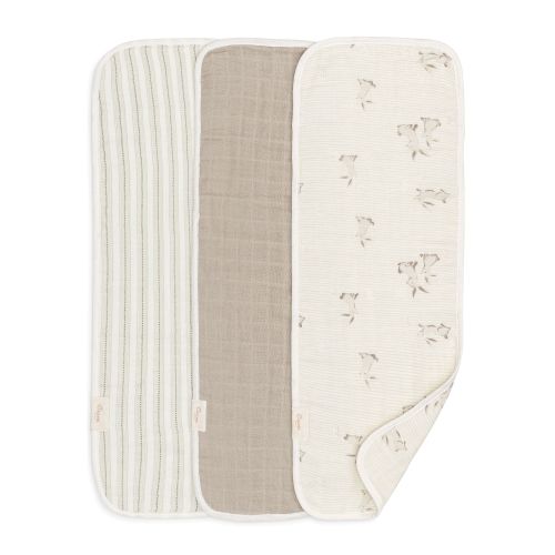 Avery Bunny Organic Cotton Baby Burp Cloth (3 Pack)