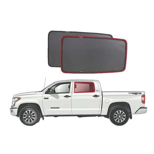 Toyota Tundra 2nd Gen CrewMax Rear Door Car Window Sun Shades (XK50; 2007-2021)