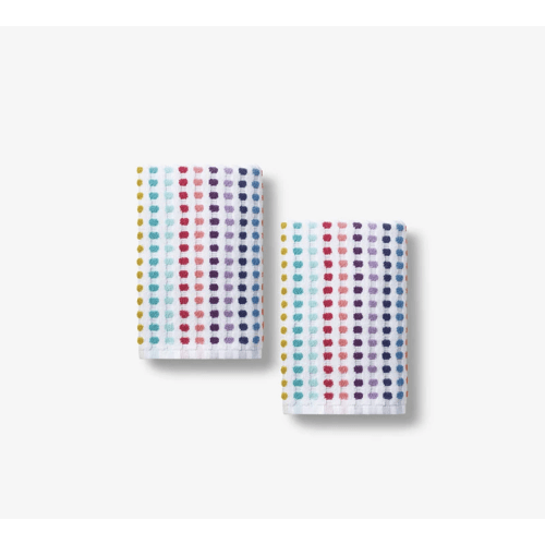 Spectrum White and Multi-colored Wash Clothes (2)