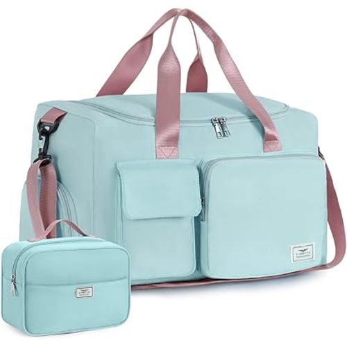 FIORETTO Women's Gym Duffle Bag with Shoes Compartment, 30L Capacity, Ideal for Travel, Gym, Sports, Duffel, Weekender