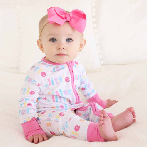 0-3M Little Sister Convertible Zip Romper