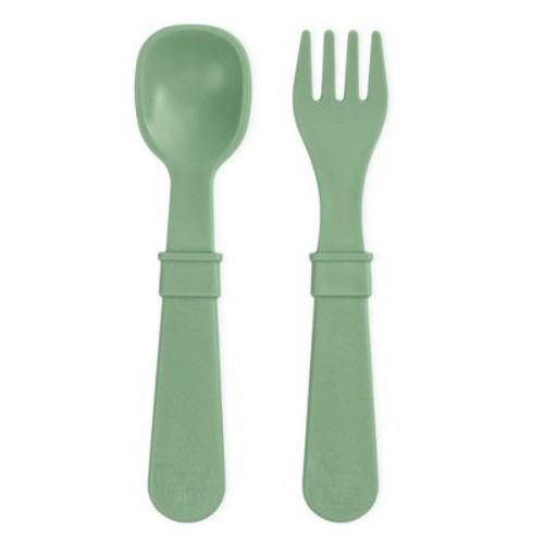 Re-Play 2pc Toddler Utensil Pair - Sage