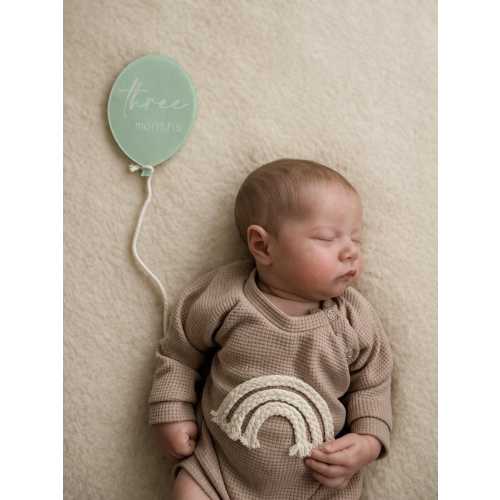 Baby Milestone Balloons| New Baby Photo Props with Personalised Bag| Baby Shower Gift| New Baby Gift