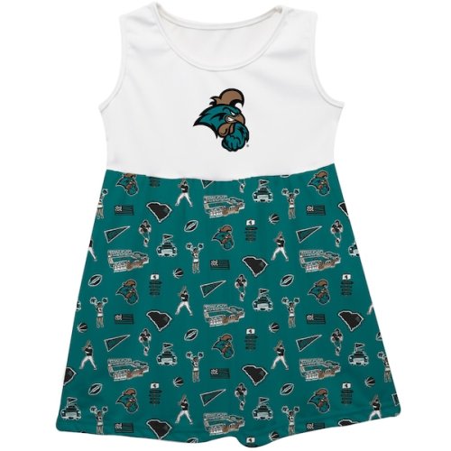 Girls Infant Vive La Fete  Teal Coastal Carolina Chanticleers Impressions Artwork Tank Top Dress