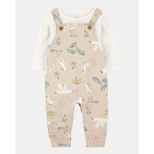 Baby 2-Piece Bird Print Long-Sleeve Tee & Overall Set - Carter's | Carter's