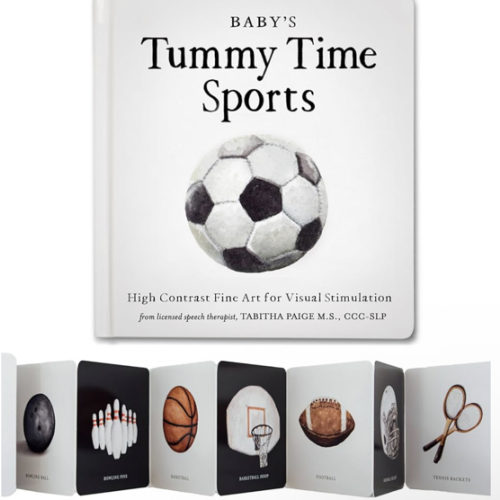 Baby's Tummy Time Sports: High-Contrast Fine Art for Visual Stimulation (Tabitha Paige Children's Book Series)