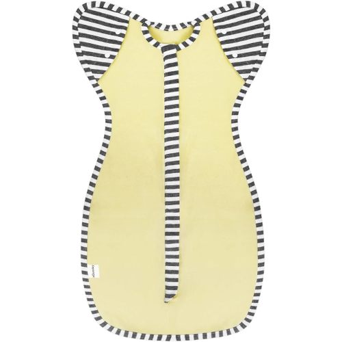 Baby Blanket Sack with Arms Free Design,Transition to Arms Free Wearable for Newborn Girl and Boy, Medium 3-6Months, Yellow Color