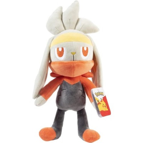 Pokémon Large 12" Raboot Plush - Officially Licensed - Sword & Shield Scorbunny & Cinderace Evolution - Great Gift for Kids, Boys, Girls