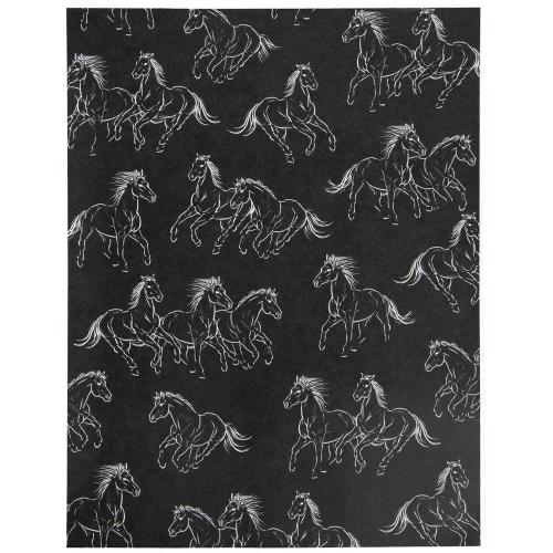 Horses Outline Scrapbook Paper - 8.5" x 11"