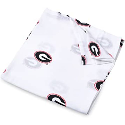 Three Little Anchors University of Georgia Muslin Swaddle Blanket – Lightweight, Breathable Cotton Baby Swaddle | Officially Licensed UGA Newborn Blanket