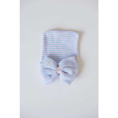 Hand Stitched Newborn Bow Hat