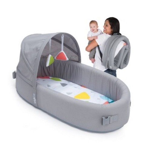 Lulyboo Portable Baby Lounge and Travel Nest, Color: Gray
