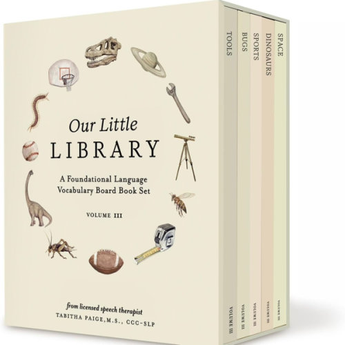 Our Little Library Vol. 3: Dinosaurs, Space, Tools, Bugs, and Sports Board Book Set for Boys & Girls (Tabitha Paige Children's Book Series)