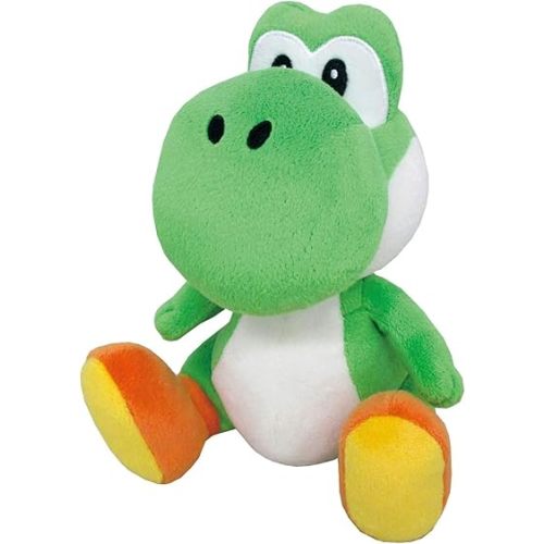 Little Buddy Super Mario All Star Collection 1416 Yoshi Stuffed Plush, 8",Multi-colored