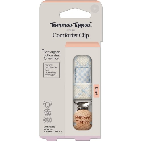 Tommee Tippee Organic Cotton Comforter Clip 0+ Months 1 Pack