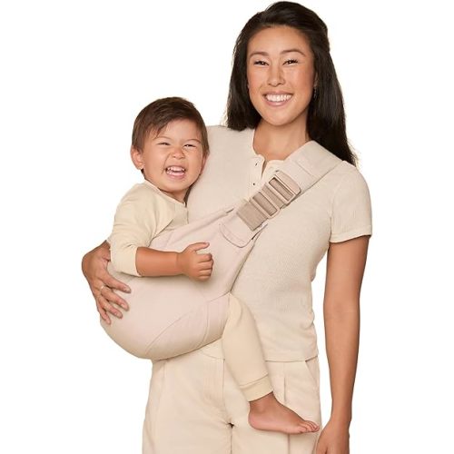 Ergobaby Upsie Hip Sling – Natural Beige Baby Carrier – Lightweight, Adjustable Sling for Toddlers – Breathable & Ergonomic Design