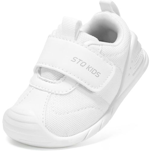Baby Shoes Wide Toe Box Infant Boy Girl First Walker Shoe Toddler Crib Barefoot Sneakers Non-Slip Sole Soft Breathable Mesh Lightweight Walking Indoor Newborn Chubby Babies 6 9 12 18 24 Months