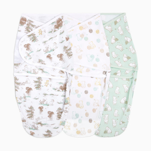 Aden + Anais Disney Essentials Cotton Wrap Swaddle (3 Pack) - Winnie + Friends, 3
