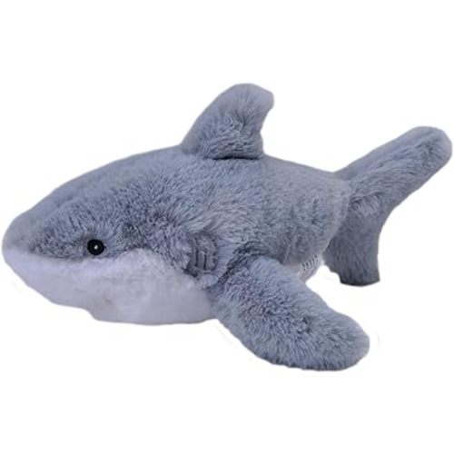 Wild Republic EcoKins Mini Great White Shark Stuffed Animal 8 inch, Eco Friendly Gifts for Kids, Plush Toy, Handcrafted Using 7 Recycled Plastic Water Bottles