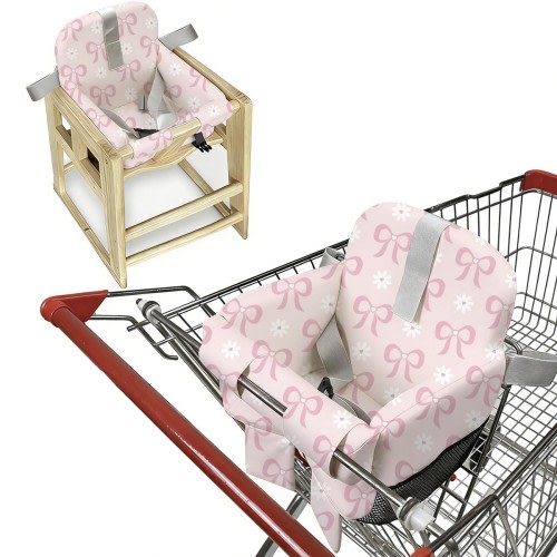Padded Shopping Cart Cover for Baby Boy & Girl, High Chair Cover for Restaura...