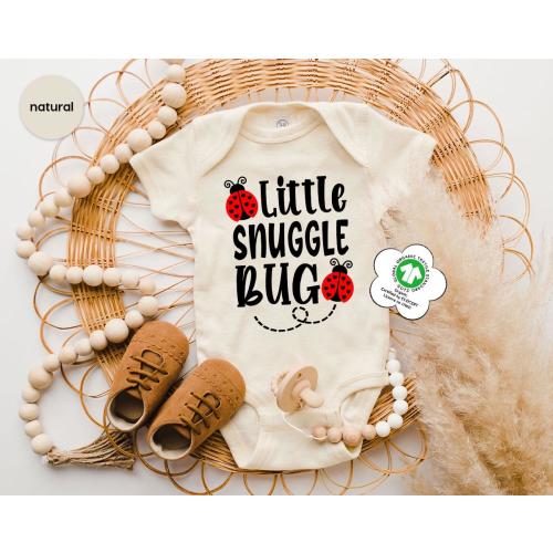 Little Snuggle Bug Baby Onesie,  Cute Animal Shirt for Kids, Funny Bug Toddler T-Shirt, Bug Baby Bodysuit, Nature Lover Kids T Shirt