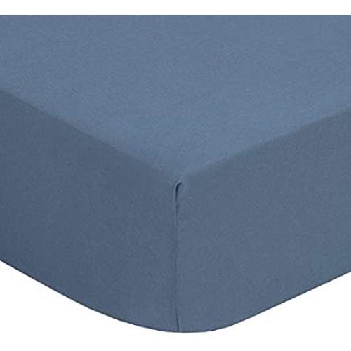 TILLYOU Silky Soft Microfiber Crib Sheet, Breathable Cozy Toddler Sheets for Boys, 28 x 52in Fits Standard Crib & Toddler Mattress, Gray Blue