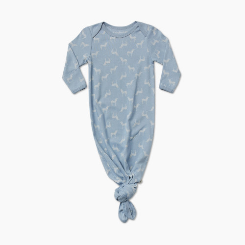 Tiny Kind Knotted Gown - Ashely Blue Zebra, 0-3 M
