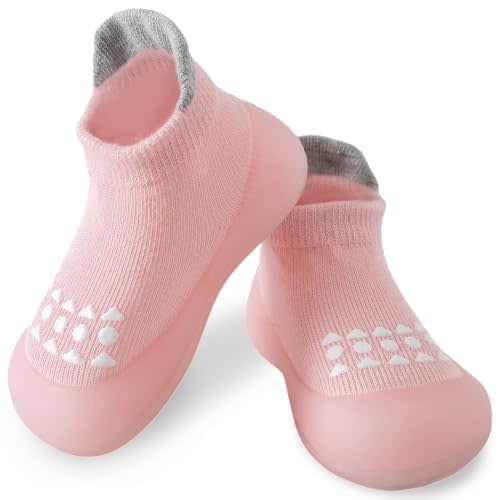Hstyle Baby Sock Shoes Toddler Boys Walking Shoes Infant Slippers Sneakers | Non-Slip,Soft Rubber Sole,Lightweight,1st Birthday Gifts for Baby Boys Girls