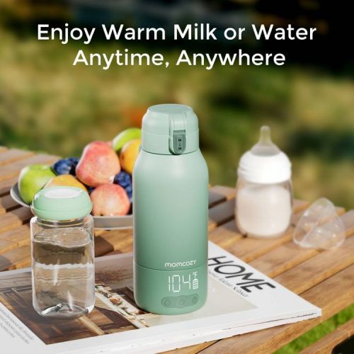 Momcozy Portable Milk Warmer for Travel - Green: Bottle Warmers with AC Adapter, 1.37 lbs, 11.75" Height