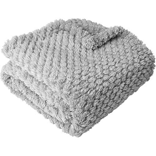 Ultra Soft Cozy Fleece Baby Blanket for Boys Girls Fluffy Breathable Receiving Blanket for Newborns, Perfect for Nursery, Stroller, Swaddling & Toddler Security (Light Gray, 30” X 40”)