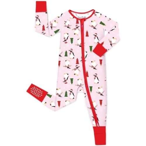 babee Reshinee Viscose Derived from Bamboo Baby Footie Pajamas Convertible Newborn Sleeper for Baby Girl Zipper Onesie 0-24M