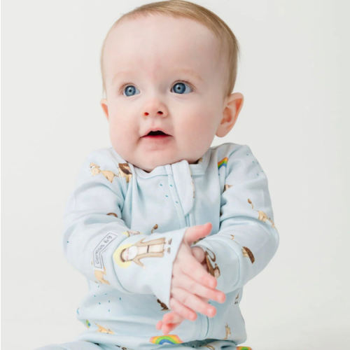 Noah and the Ark PJ Footed Onesie Cotton