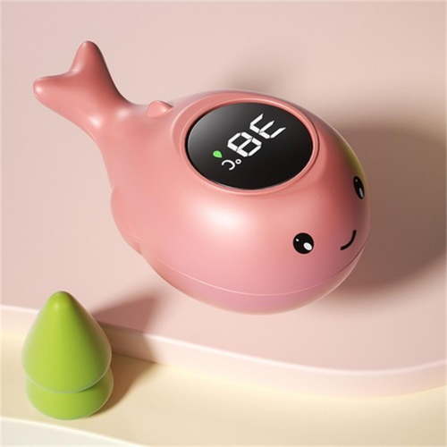 Bath Water Thermometer, Wuztai Bath Temperature Gauge, 3-Color LED Display Instant Read Water Temperature Tester for Bathing Safety, Pink