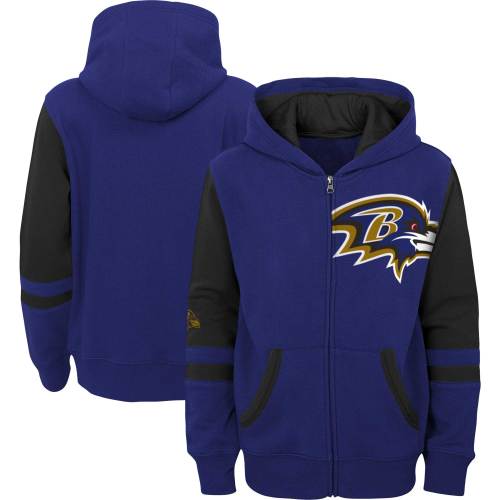 Preschool Baltimore Ravens Purple Stadium Color Block Full-Zip Hoodie