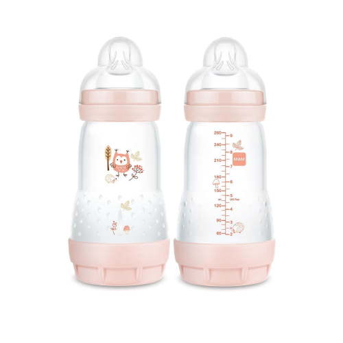 MAM Easy Start Anti-Colic Matte Baby Bottles, 2x9oz Bottles, Medium Flow Bottles with Silicone Nipple, Baby Bottles for Baby Girl - Walmart.ca