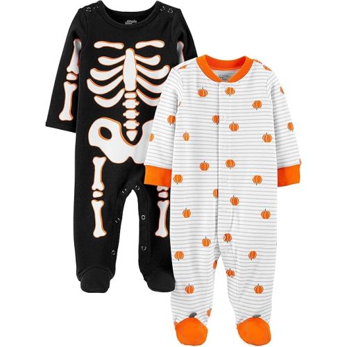 Simple Joys by Carter's Baby 2-pack Halloween Cotton Footed Sleep and Play