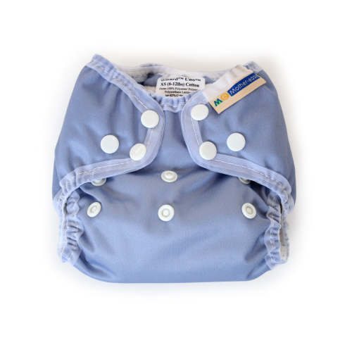 Mother-ease Wizard Uno All-In-One (cover + insert) Diaper - Newborn, periwinkle (x3)