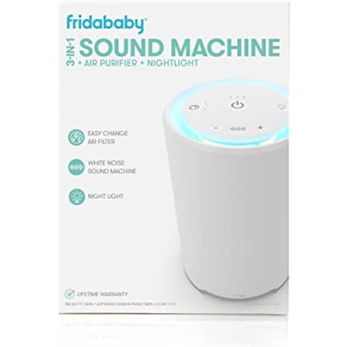3-in-1 Sound Machine, Air Purifier + Nightlight with 3 Fan Speeds and Easy-Change Filter by Fridababy
