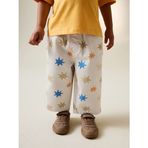 Multi Star Print Pull On Wide Trousers (12-18months)