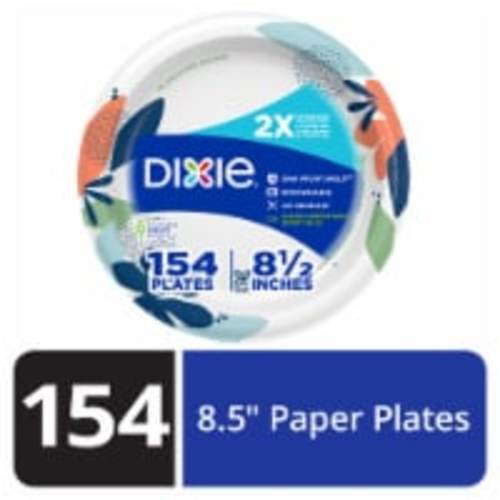 Dixie® 8.5 Inch Disposable Paper Plates, 154 ct