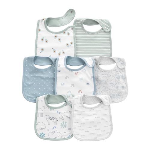 Simple Joys by Carter's Baby 7-Pack Teething Bibs, Red, One Size