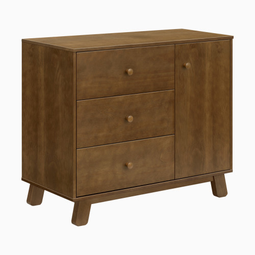 babyletto Hudson Modern 3-Drawer Dresser - Natural Walnut