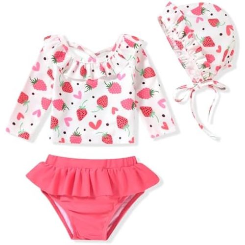 Aalizzwell Baby Girls Long Sleeve Swimsuit