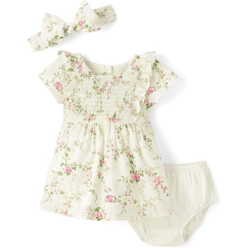 Gymboree Baby-Girls and Newborn Dress with Diaper Cover, 2 Piece Outfit