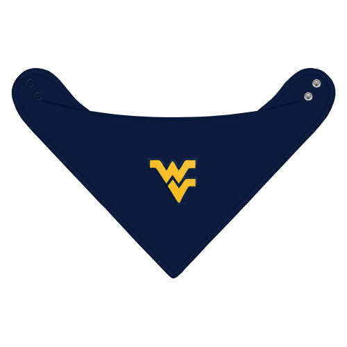 West Virginia Mountaineers Solid Bandana Bib | College Baby