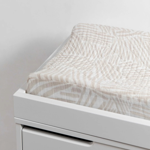 Quilted Changing Pad Cover in GOTS Certified Organic Muslin Cotton